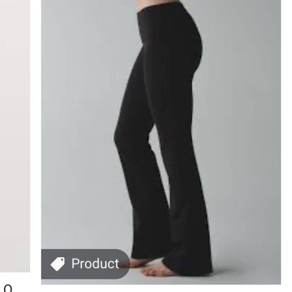 Lululemon black luon pants legging groove pants 4